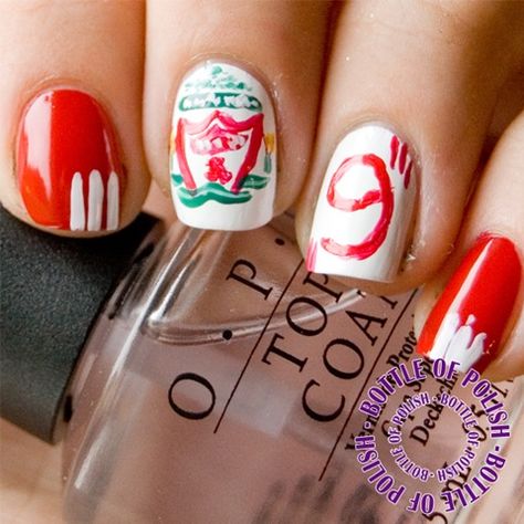 cute Liverpool Nails, Liverpool Images, California Nails, Football Nails, Flag Nails, Paint Nail, Nails Today, Nail Blog, Nails For Kids