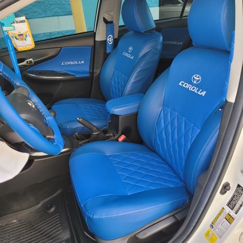 Seat covers and Upholstery Blue Seat Covers, Car Chair, Automotive Upholstery, Chevy S10, Blue Interior, Seat Covers, Seat Cover, Car Seats, Chevy