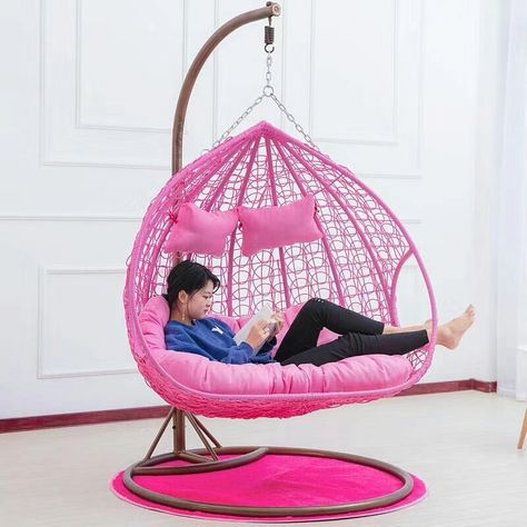 Cheap Wicker Hanging Patio Swing Egg Chair Bali Rattan Pod Outdoor Furniture Egg Chair https://m.alibaba.com/product/62470445154/Cheap-Wicker-Hanging-Patio-Swing-Egg.html?__sceneInfo={"cacheTime":"1800000","type":"appDetailShare"} Hanging Papasan Chair, Bedroom Rattan, Lounge Bed, Patio Swing, Sensory Room, Ikea Chair, Chair Makeover, Swing Chair, Art Chair