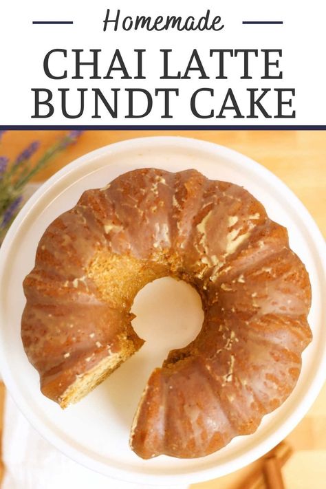 Chai Tea Cake Recipe, Chai Cake Recipe, Homemade Chai Latte, Chai Recipes, Chai Cake, Mini Bundt Cakes Recipes, Homemade Chai, Tea Cakes Recipes, Chai Recipe