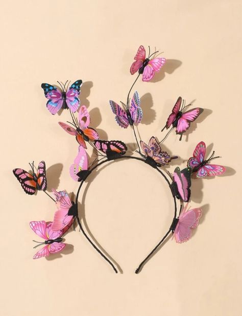 Butterfly Headpiece, Themed Halloween Costumes, Butterfly Costume, Fairy Hair, Butterfly Decor, Party Headband, Fascinator Headband, Party Kleidung, Hair Hoop