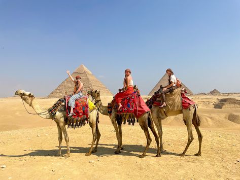 Camel rides through the pyramids of Giza Riding Camels In Egypt, Camel Riding, Pyramids Of Giza, Egypt Travel, Giza, Egypt, Bucket List, Camel, Vision Board