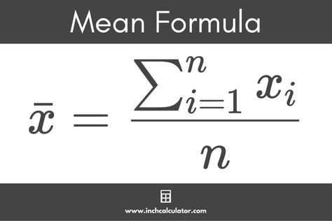 Mean Calculator - Inch Calculator Mean Median Mode Formula, Mean Median Mode, Mean Median Mode Average, How To Use Scientific Calculator, Arithmetic Mean, Central Tendency, Counting By 2, Mean Median And Mode, Sciencetific Calculator