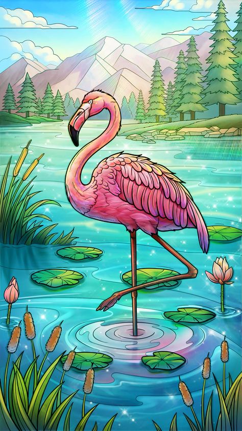 Light Posts, Beach Rainbow, Silk Paintings, Earth Drawings, Glass Painting Patterns, Hummingbird Painting, Cartoon Clip, Tropical Flamingo, Whimsical Paintings