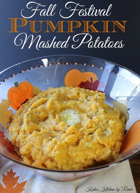 Gold Mashed Potatoes, Yukon Gold Mashed Potatoes, Pumpkin Mash, Cheese Mashed Potatoes, Pumpkin Bread Pudding, Pumpkin Hummus, Savory Pumpkin Recipes, Pumpkin Spice Recipe, Thanksgiving Side Dish