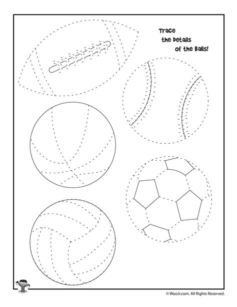 Summer Sports Tracing Worksheet | Woo! Jr. Kids Activities : Children's Publishing Summer Sports Preschool Theme, Sports Writing Activities Preschool, Sports Fine Motor Activities Preschool, Sport Art Activities For Preschool, Sport Themed Activities For Preschool, Sport Week Activities, Sports Kindergarten Activities, Sports Craft For Preschoolers, Sports Theme Preschool Crafts