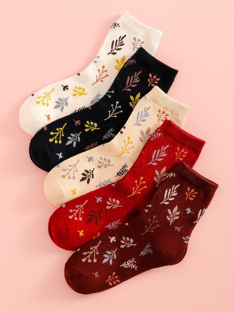 Multicolor    Cotton Plants Crew Socks    Women Socks & Hosiery Dress Socks Women's, Cute Socks For Women, Socks Photoshoot, Holiday Shoot, Clothes Photography, Crochet Baby Socks, Sock Store, Cotton Plant, Socks Pattern