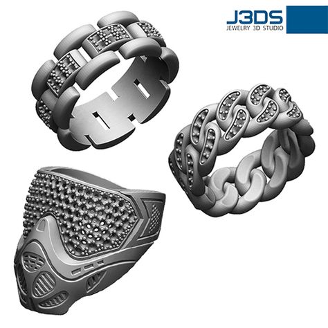 3D Jewelry STL Models CAD Print CNC Milling Digital 3d Jewelry, Cnc Milling, Jewelry Model, Exclusive Jewelry, Milling, Rings For Men, Models, Silver, Quick Saves