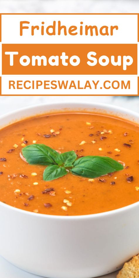 Indulge in the warmth and rich flavor of the Fridheimar Tomato Soup Recipe, a delightful dish that captures the essence of Iceland's innovative #Fridheimar #TomatoSoup #Recipe Icelandic Tomato Soup Recipe, Tomato Soup Recipe, Popular Side Dishes, Savory Scones, Tomato Soup Recipes, Paneer Recipes, Biryani Recipe, Recipe Steps, Tomato Soup