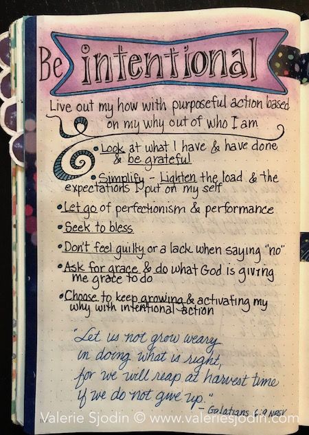 Intentional Word Of The Year, Being Intentional Quotes, Communication Station, On Purpose, Valerie Sjodin, Doodle Bible, Intention Quotes, Intentional Living Quotes, Year Challenge