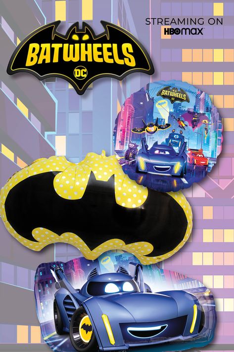 Get ready to soar with Batwheels balloons! 🎈🦇 Now streaming on HBO Max.  #Batwheels #GothamCity  https://www.balloons.com/search/Batman Batwheels Birthday, Hbo Max, Gotham City, Batgirl, Holiday Specials, Get Ready, Special Events, Muse, Birthday Parties