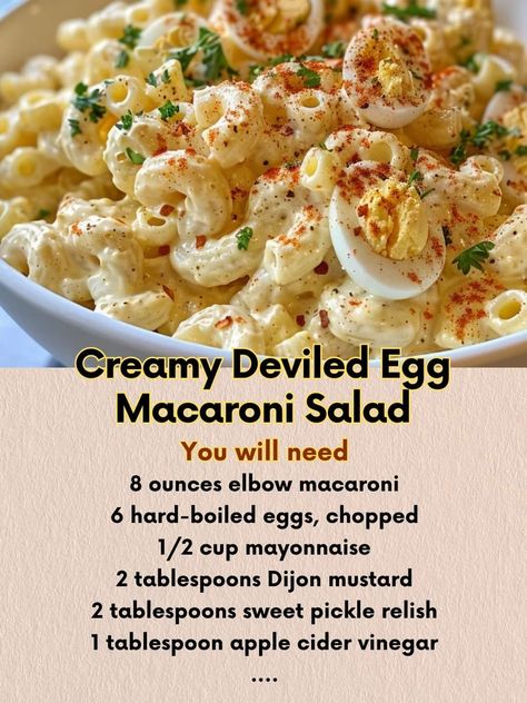 Deviled Egg Macaroni Salad, Macaroni Dishes, Egg Macaroni Salad, Cold Pasta Salad Recipes, Best Macaroni Salad, Easy Pasta Salad Recipe, Macaroni Salad Recipe, Fresh Salad Recipes, Best Pasta Salad