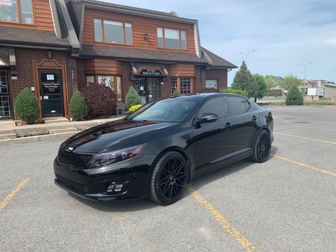 Kia Optima black 20 inch rims Blacked Out Kia Optima, Kia Optima Aesthetic, Kia Optima Custom, Kia K5 Black, 2018 Kia Optima, Large House Plans, 20 Inch Rims, Kia Optima K5, First Cars