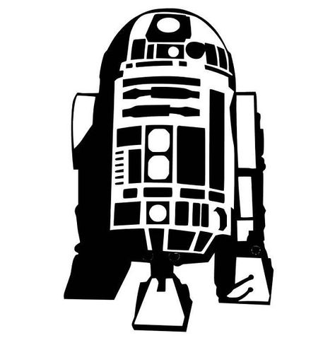 Star Wars R2-D2 Vinyl Decal Sticker Star Wars Stencil, Star Wars Silhouette, Star Wars Crafts, Star Wars Room, Printable Star, Drawing Stencils, R2 D2, Star Wars Tshirt, Star Wars Party