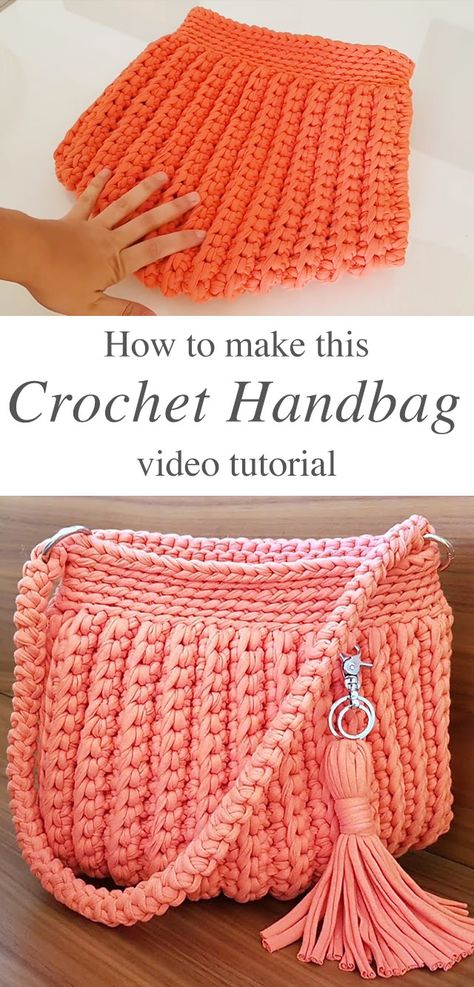 Crochet Patterns For Bags Free, Beginner Crochet Purse Pattern Free, Hand Bag Crochet Pattern Free, Knitted Purse Patterns, Chunky Crochet Bag Pattern Free, Crochet Hand Bags Free Pattern, Purses And Handbags Crochet, Ribbon Yarn Crochet Patterns, Crochet Purses And Bags Patterns Free