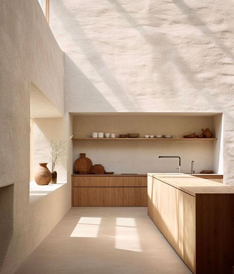 Portugal House, Mediterranean Interior, Mexico House, Japandi Design, Minimalist Home Interior, Japanese Interior, Round House, Number 8, Kitchen Inspiration Design