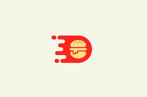 Burger vector logo design. Fast food delivery logotype Delivery Logo Design, Food Delivery Logo, Fast Food Logo, Fast Food Delivery, Illustrator Ideas, Burger Vector, Burger Logo, Candle Logo Design, Fast Food Logos