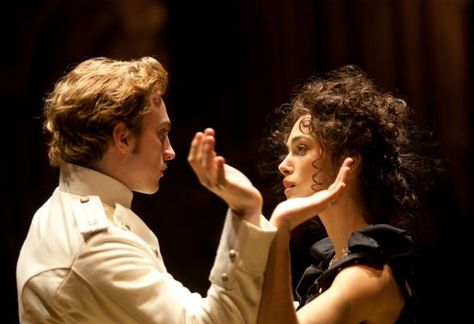 Aaron Taylor-Johnson and Keira Knightley in Anna Karenina (2012). Joe Wright, Anna Karenina, Waltz, A Man, Dancing