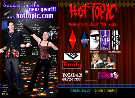 2000s Hot Topic Aesthetic, Hot Topic 2000s, 90s Websites, Goth Magazine, Old Hot Topic, 90s Mall Goth, Goth 2000s, 2000s Goth, Skull Watch