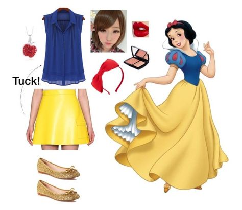 "Modern Snow White" by ali-1976 ❤ liked on Polyvore featuring MSGM, Clair Beauty, Kate Spade, LancÃ´me, Charlotte Tilbury and modern Disney Bound Outfits Princess, Modern Snow White, Snow White Fairytale, Snow White Outfits, Princess Snow White, Snow White Disney, Disney Dreams, Disney Bound Outfits, Red Cape