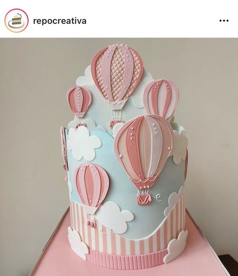 Hot Air Balloon Cake, One Year Birthday, Baby Boy Room Decor, Balloon Cake, Sugar Paste, Baby Boy Rooms, Cake Decorating Techniques, Boy Room, Hot Air Balloon