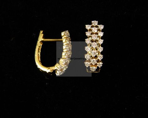 Diamond Earrings / Jhumkis / Bali - Diamond Jewelry Diamond Earrings / Jhumkis / Bali (DJPAM0067) at USD 1,273.86 Diamond Earrings Indian, Small Earrings Gold, Diamond Earrings Design, Bali Earrings, Bangles Jewelry Designs, Bridal Gold Jewellery Designs, Jewelry Design Earrings, Gold Diamond Earrings, Gold Earrings Designs