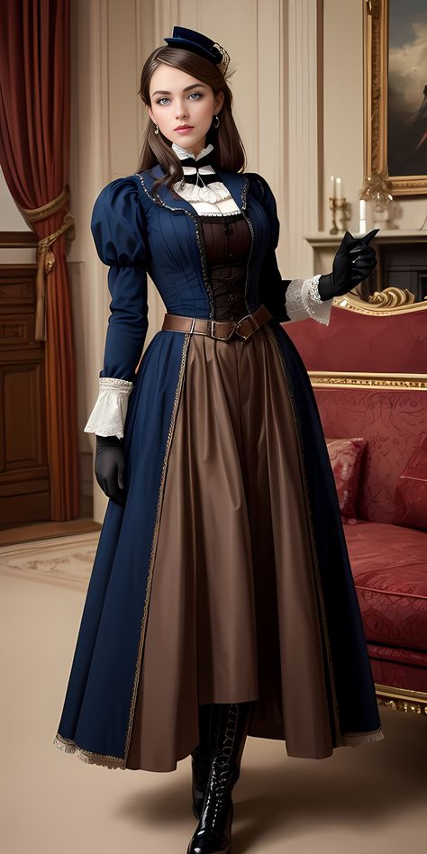 From Victorian elegance to crazy steampunk 007
A lady wearing suits in Victorian elegance style，created by “图趣 AI (tu-qu-ai)” software,
Keywords:  AI images, 图趣 AI , a lady, a beauty，pajamas，Victorian style，elegant，attractive，Leather boots，suits， attractive，steampunk style Steampunk Fashion Women Victorian, Victorian Style Outfits, Victorian Age Dress, Victorian Women Fashion, Victorian Outfits Women, Victorian Clothing Women, Victorian Steampunk Fashion, Victorian Outfit, Victorian Fashion Women