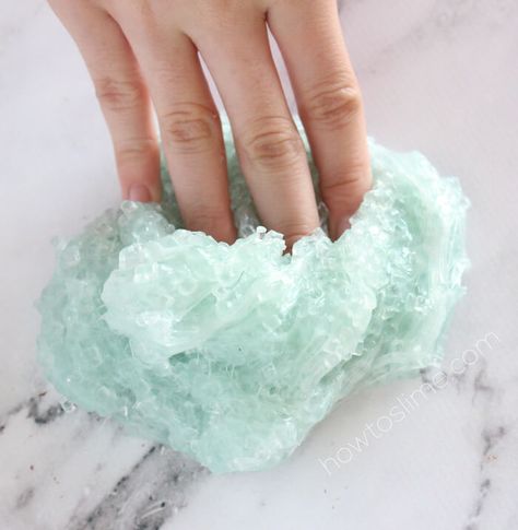 How To Make Crunchy Slushie Slime Recipe | How to Slime Types Of Slime, Slime Ideas, Making Fluffy Slime, Borax Powder, Crunchy Slime, Slime No Glue, Slime Recipes, Preschool Craft, Plastic Pellets