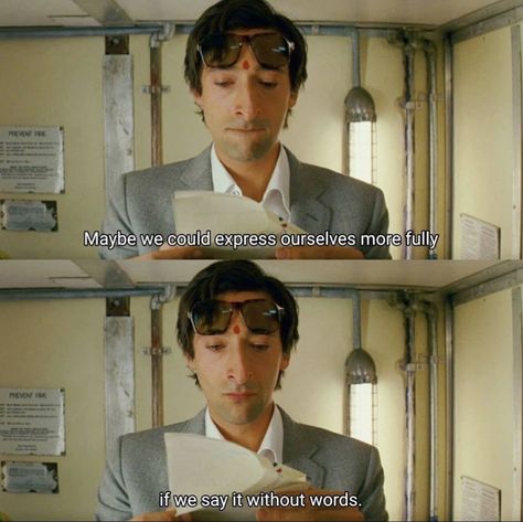 Movie Quotes | The Darjeeling Limited | The Best of Adrien Brody Darjeeling Limited Adrien Brody, The Darjeeling Limited Quotes, Darjeeling Limited Quotes, Adrien Brody Darjeeling Limited, Wes Anderson Quotes, Adrien Brody Movies, The Darjeeling Limited, Said Quotes, Darjeeling Limited