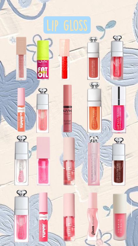 Nice lip gloss Good Lip Gloss Brands, Lip Gloss Must Haves, Lip Gloss For School, Best Lip Gloss Top 10, Cheap Lip Products, Lip Products Collection, Lippies Collection, Lip Gloss Brands, Lip Gloss Ideas