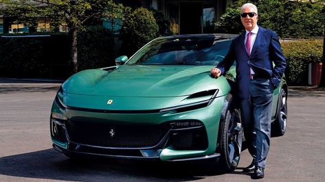 Piero Ferrari's son has personalized a V12-powered Ferrari Purosangue SUV to mimic the look of Enzo Ferrari's 1962 Ferrari 400 Superamerica. Ferrari 400 Superamerica, Ferrari 400, Super Sports Cars, Enzo Ferrari, High End Cars, Exotic Sports Cars, Forged Wheels, Car Brand, The Rev