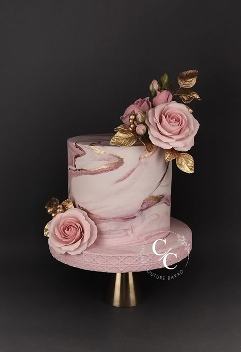 Dusty Pink Birthday Cake, 2 Tier 50th Birthday Cake For Women, 65 Birthday Cake Women, Birthday Cake For Mom Unique, Dusty Pink Cake, Glamour Cake, 50th Birthday Cake For Women, Birthday Cake For Women Elegant, Baby Cake Design