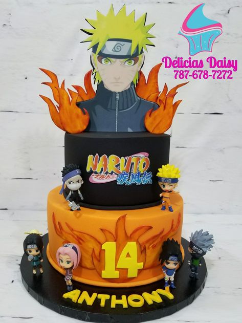 Naruto Cakes Birthdays, Naruto Cake Ideas Birthdays, Naruto Birthday Cake, Naruto Party Ideas, Boys Bday Cakes, Naruto Cake, Bolo Naruto, 3d Birthday Cake, Chinese Birthday