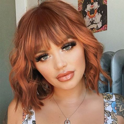 Short Blonde Pixie Cut, Auburn Wigs, Middle Part Hair, Cheveux Oranges, Wig Middle Part, Middle Part Hairstyles, Red Wig, Natural Looking Wigs, Cosplay Hair