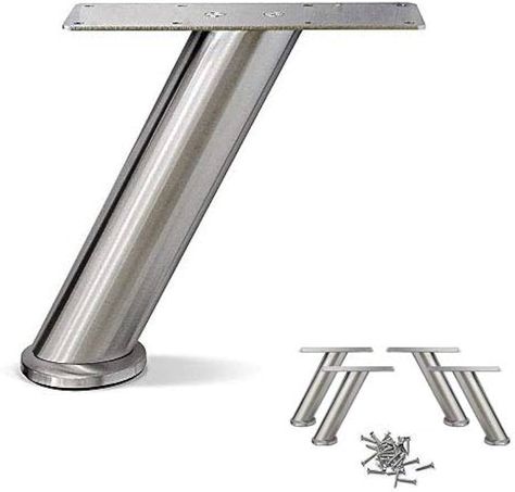 Amazon.com: "7-3/4"H Stainless Steel Sofa Legs, Metal Furniture Legs, Angled Design, Stainless Steel Finsih - Set of 4 NEW" : Tools & Home Improvement Sofa Legs Metal, Steel Sofa, Metal Furniture Legs, New Tools, Sofa Legs, Furniture Legs, Metal Furniture, New Furniture, 4 H