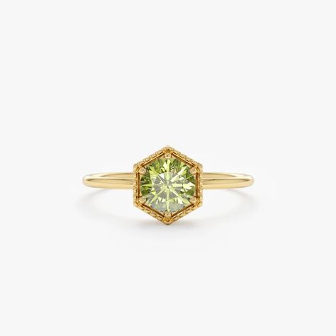 Stacking Rings Green Engagement Ring, Green Engagement Rings, Memory Ring, Solid Gold Bracelet, Gold Rings Stackable, Natural Gemstone Ring, Peridot Ring, Initial Jewelry, Solid Gold Rings