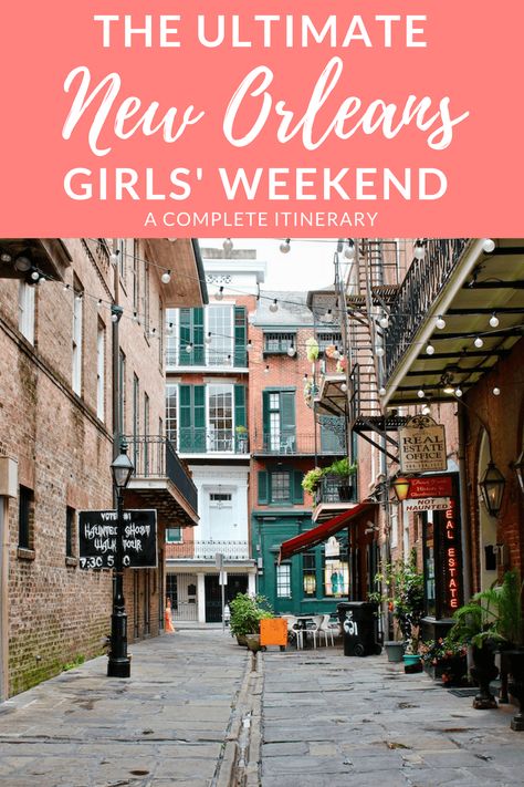 Weekend In New Orleans, New Orleans Bachelorette, New Orleans Travel Guide, New Orleans Vacation, Louisiana Travel, Weekend Itinerary, New Orleans Travel, Girls Getaway, New Orleans Louisiana