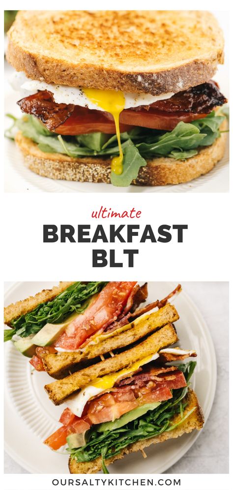 Blt Breakfast Sandwich, Breakfast Blt, Bacon And Egg Sandwich, Egg Sandwich Recipe, Best Breakfast Sandwich, Breakfast Sandwich Recipes, Bacon Sandwich, Blt Sandwich, Ultimate Breakfast