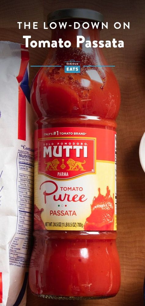 Whether we're looking to make an Italian pasta sauce or whip up some shakshuka, having quick, easy access to summer tomato flavor year-round can make all the difference in producing fresh, quality meals. The answer? Tomato passata. Keep reading to learn all about this Italian pantry staple. #Passata #Italian #ItalianCuisine #PantryStaples #QuarantineCooking #SeriousEats Recipes Using Passata Sauce, Passata Recipes, Passata Sauce, Quick Pizza Sauce, Pasta Receipes, Italian Pantry, Tomato Passata, Homemade Meat Sauce, Italian Pasta Sauce