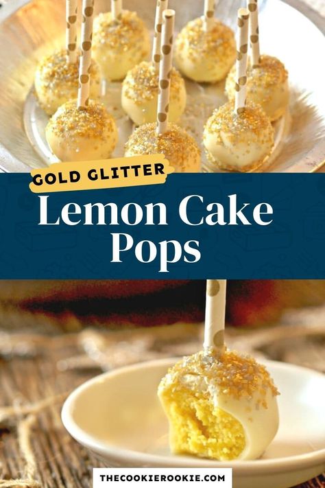 Lemon Cake Pops Easy, How To Serve Cake Pops, Christmas Lemon Cake, Cake Pops With Cake Mix Boxes, Cake Pops Recipe With Box Cake, Lemon Cakepops, Cake Pop Flavor Ideas, Lemon Cake Balls Recipe, Sunshine Cake Pops