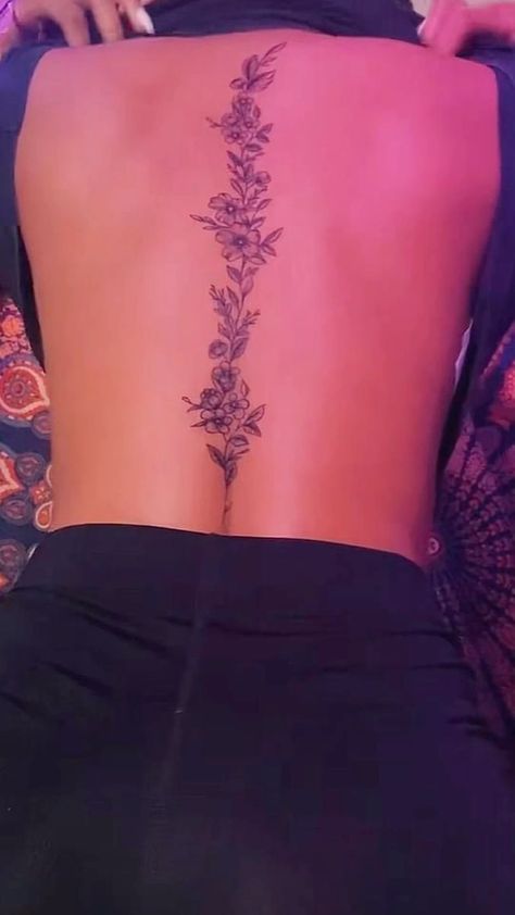 #Beautiful_Spine_Tattoos_For_Women #Spine_Tattoos_For_Women_Baddie #Spine_Tattoos_On_Women #Tattoo_Ideas_For_Spine Red Spine Tat, Baddie Tats Spine, Thai Spine Tattoo, January Spine Tattoo, Lower Back Spine Tattoo, Alt Spine Tattoos, Hibiscus Spine Tattoo, Spine Cover Up Tattoos For Women, Cute Spine Tattoos For Women