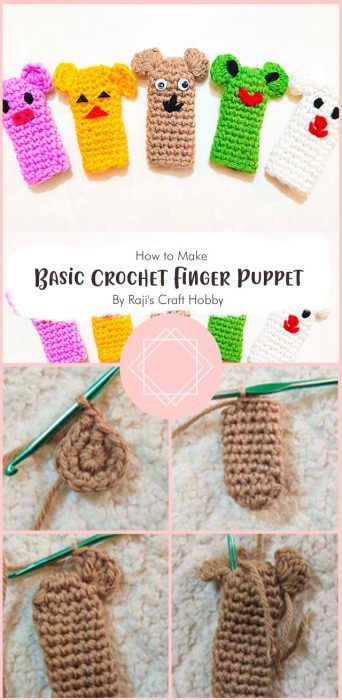 6 Cute Finger Puppets Free Crochet Pattern Ideas - Carolinamontoni.com Crocheted Finger Puppets Free Patterns, Free Crochet Finger Puppet Patterns, Crochet Finger Puppets Free Pattern, Crocheted Puppets, Crochet Finger Puppets, Crochet Activity, Finger Puppets For Kids, Crochet Puppets, Loom Knitting Tutorial