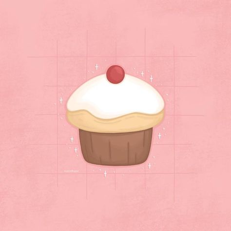 Muffin Illustration, Food Doodle, Food Doodles, Art Doodles, Cupcake Muffins, Cute Doodles, Food Art, Digital Illustration, Cupcake