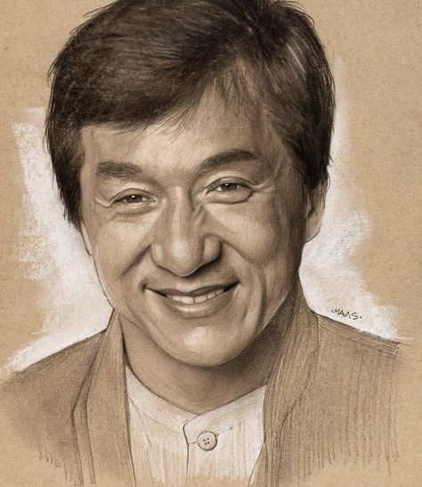 Drawing Dragon, Portrait Au Crayon, Pencil Sketch Portrait, Old Man Portrait, Celebrity Art Portraits, Pencil Portrait Drawing, Realistic Pencil Drawings, Celebrity Drawings, Jackie Chan