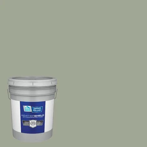 HGTV HOME by Sherwin-Williams Weathershield Satin Green Tea Leaves 5004-1c Exterior Paint (5-Gallon) in the Exterior Paint department at Lowes.com Method Soap, Paint Primer, Container Size, Exterior Siding, Window Frames, Sherwin Williams, Interior Paint, Exterior Paint, Paint Colors