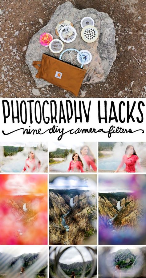 Photography Hacks / 9 DIY Camera Filters / Crafted in Carhartt Beauty Fotografie, Photography Hacks, Dslr Photography Tips, Photography Cheat Sheets, Diy Camera, Camera Filters, Photography Filters, Dslr Photography, Photography Basics