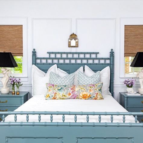 Rail and Stile on Instagram: “Who else here has put off their master bedroom for years in order to spend your resources on your kids bedrooms?! Our girls have had theirs…” Henry Link Bali Hai, Bali Hai, Bachelors Chest, Kids Bedrooms, Faux Bamboo, Our Girl, Guest Bedroom, Bedroom Inspirations, Kids Bedroom