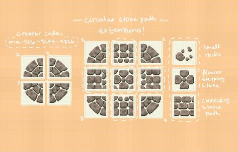 Animal Crossing Design Codes Floor, Animal Crossing Design Codes, Animal Crossing Design, Fairy Island, Floor Stone, Cobblestone Path, Path Ideas, Animal Crossing Guide, Path Design