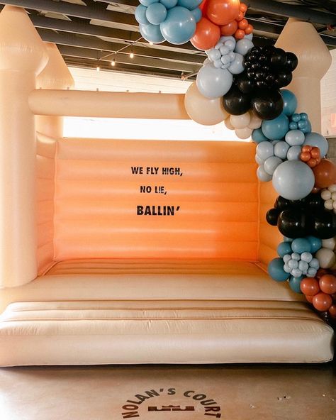 Kara's Party Ideas Vintage Basketball | Chosen One Birthday | Kara's Party Ideas Chosen One Birthday, Favor Station, Basketball Table, Basketball Event, Basketball Themed Birthday Party, Basketball Theme Birthday, Basketball Theme Party, Basketball Birthday Parties, Sports Theme Birthday