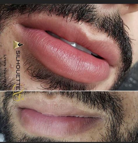 Lip Blushing Tattoo, Cosmetic Lip Tattoo, Lip Blushing, Permanent Lipstick, Before And After Pics, Tattoo Techniques, Facial Contouring, Permanent Cosmetics, Celebrity Plastic Surgery